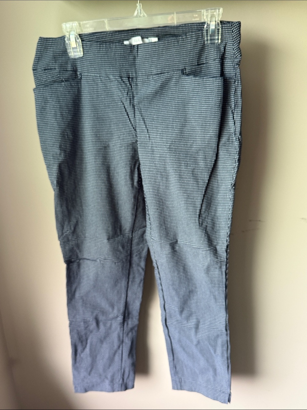 Lady Hagen Navy Micro-Check Chinos